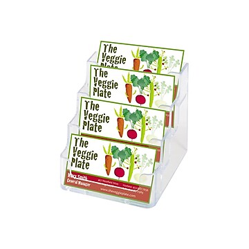 Deflect-O Business Card Holder,  200 Card Capacity Clear (70841)