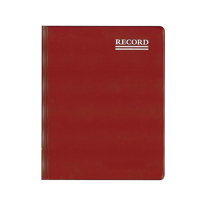 Rediform Vinyl Series Record Book, 8.38" x 10.38", Red, 150 Sheets/Book (57231) image 1