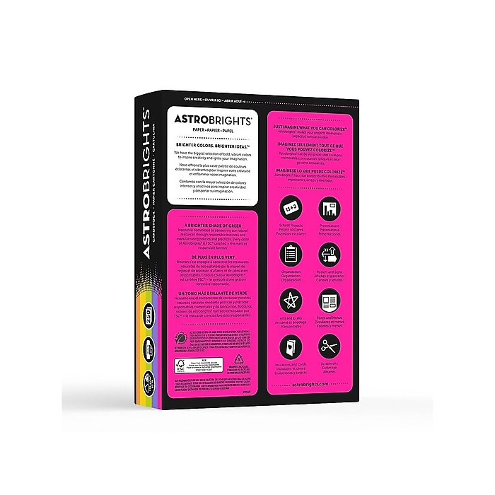 Astrobrights 65 lb. Cardstock Paper, 8.5