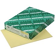 Wausau Paper Vellum Bristol 67 lb. Cardstock Paper, 8.5" x 11", Yellow, 250 Sheets/Pack (82331)