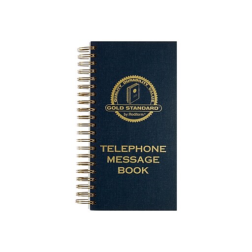 Rediform Gold Standard Message Pad, 5.69" x 11", 75 Sheets/Pad (50079