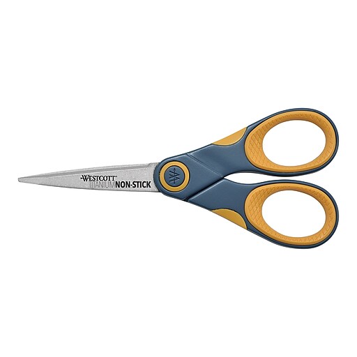 Westcott 5” Straight Titanium Bonded Scissors with Micro-Tip by