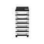 Iris 6 Drawers Durable Storage Cart, Black/Clear (116862)~#|#~sp44845327_sc7