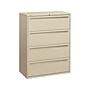 HON Brigade 700 Series 4-Drawer Lateral File Cabinet, Locking, Letter/Legal, Putty, 42"W (H794.L.L)~#|#~sp44845369_sc7