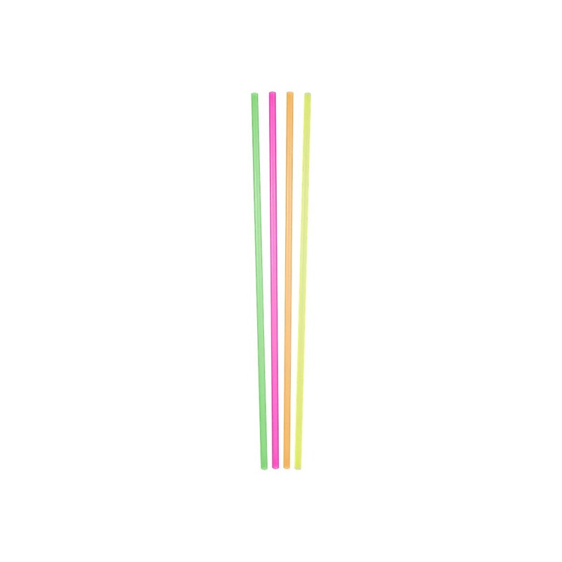 Berkley Square Neon Assorted Colors Plastic Cocktail Straws, 1000/Pack (1241202) image 1