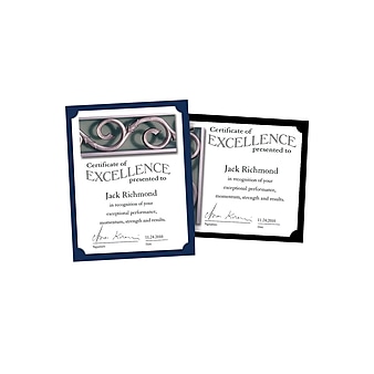 Southworth Linen Certificate Holders, Black, 10/Pack (PF18)