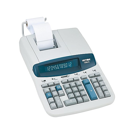 Victor 15606 12Digit Desktop Calculator, Gray Staples