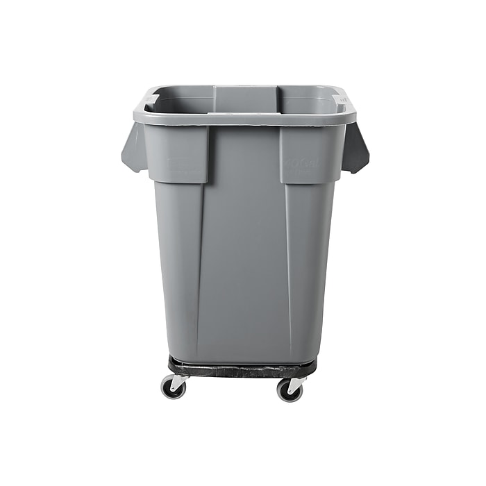Rubbermaid Brute Indoor Trash Can, Gray Plastic, 40 Gal