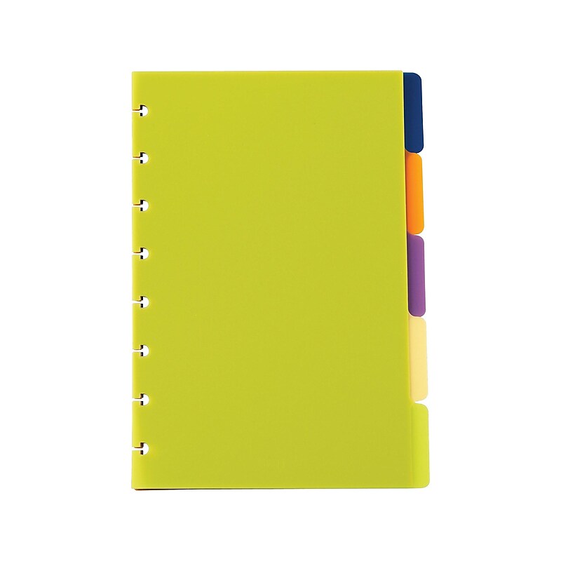Staples Arc System Tab Dividers, 5-5/6" x 8-1/2", Assorted Colors, 5/Pack (20018) image 1