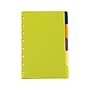 Staples Arc System Tab Dividers, 5-5/6" x 8-1/2", Assorted Colors, 5/Pack (20018)~#|#~sp44845630_sc7