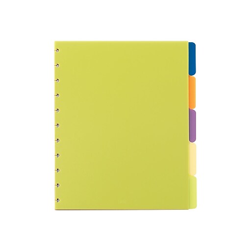 Staples Arc System Tab Dividers, 9" x 11", Assorted Colors, 5/Pack