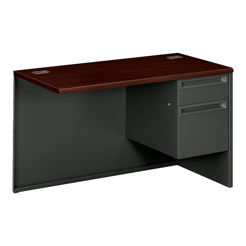 HON 38000 48" Desk Return Mahogany/Charcoal (H38215RNS) image 1