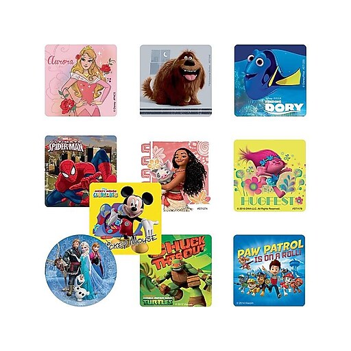 SmileMakers® Licensed Character Sticker Sampler; Assorted Designs, 21/