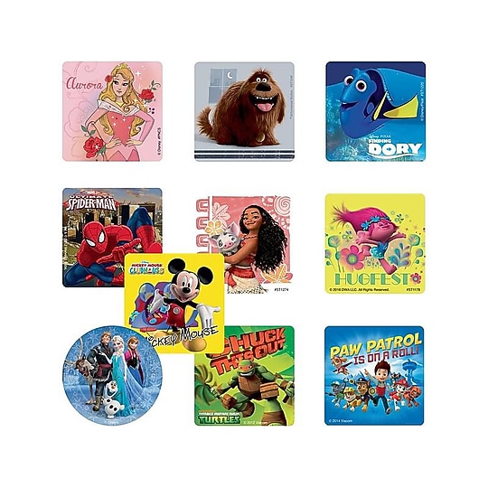 SmileMakers Most Popular Licensed Sticker Sampler, Assorted Designs, 1000 Total Stickers/Box (LI10)~#|#~sp44845758_sc7