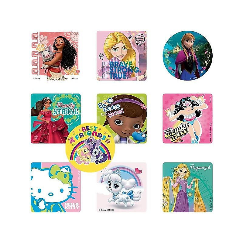 SmileMakers GIRL Sticker Sampler, Assorted Designs, 1000 Total Stickers/Box (GIRL) image 1