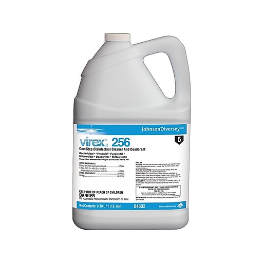 Virex II 256 Cleaner Disinfectants, Mint, 128 oz., 4/Carton (04332