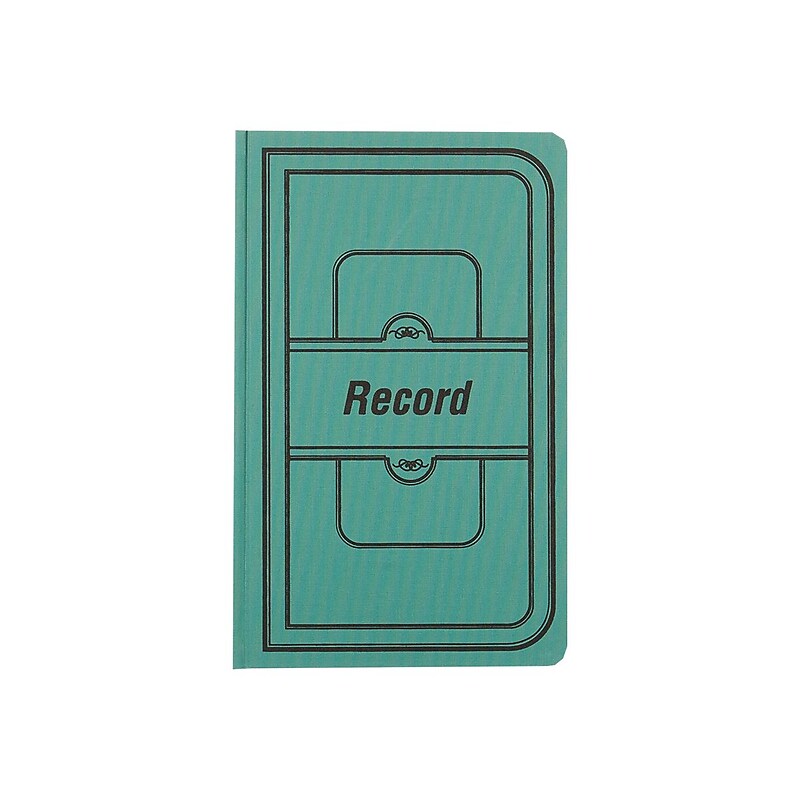 National Brand Canvas Tuff Series Record Book, 7.63" x 12.13", Green, 250 Sheets/Book (A66500R) image 1