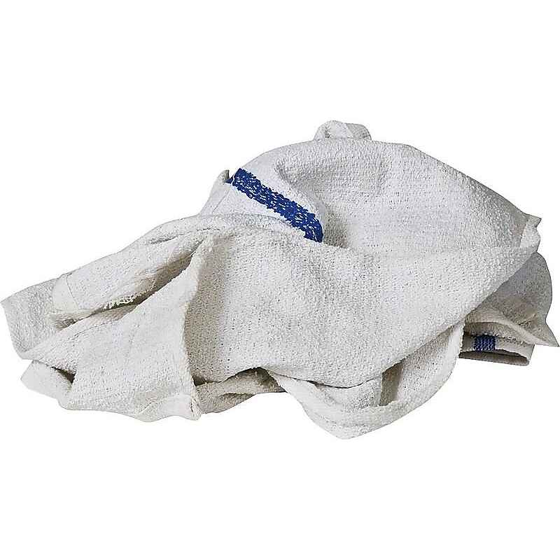 Monarch Brands Cotton Cleaning Wipers, 18" x 15", White, 60 Wipers/Box (N030-W69-10) image 1