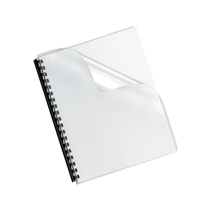 Fellowes Crystals Presentation Covers, Oversize, Clear, 100/Pack (5293401) image 1