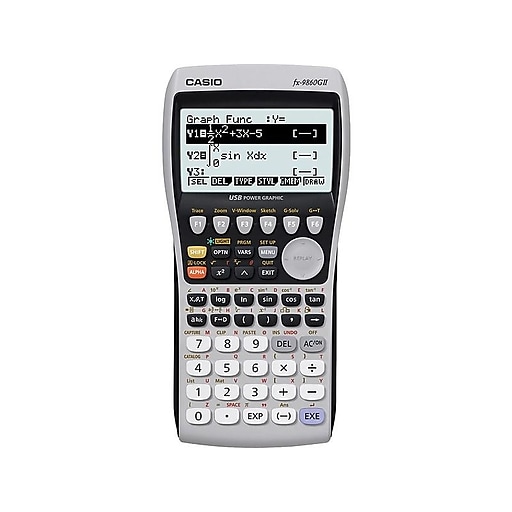 Casio Fx 9860gii 10 Digit Graphing Calculator Gray - 