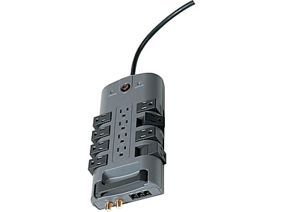 Belkin PivotPlug 12-Outlet Surge Protector, 4,320 Joules, 8′ Cord, Gray/Black (BP112230-08) Sansujyuku sansujyuku.com