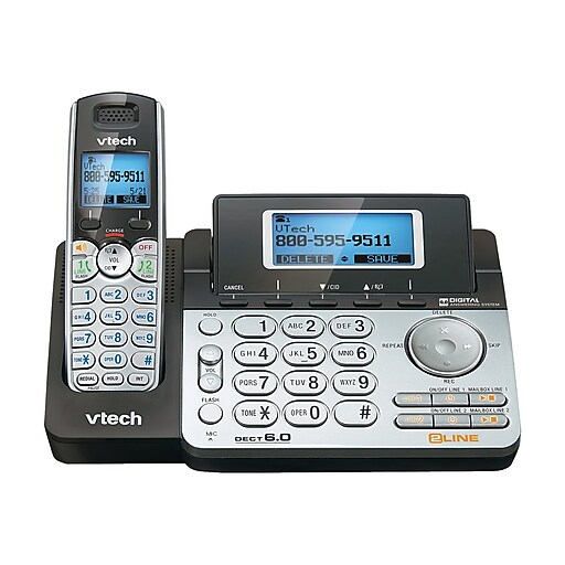 VTech DS6151 DECT 6.0 2Line Expandable Cordless Phone with Digital