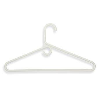 Honey-Can-Do Heavy-Duty Plastic Clothes Hangers, White, 18/Pack (HNG-09023)