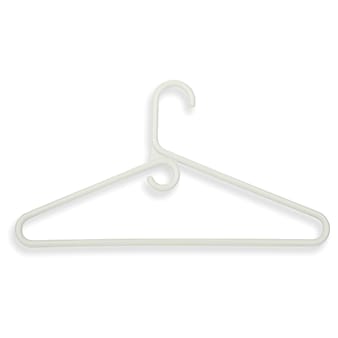 Honey-Can-Do Heavy-Duty Plastic Clothes Hangers, White, 18/Pack (HNG-09023)