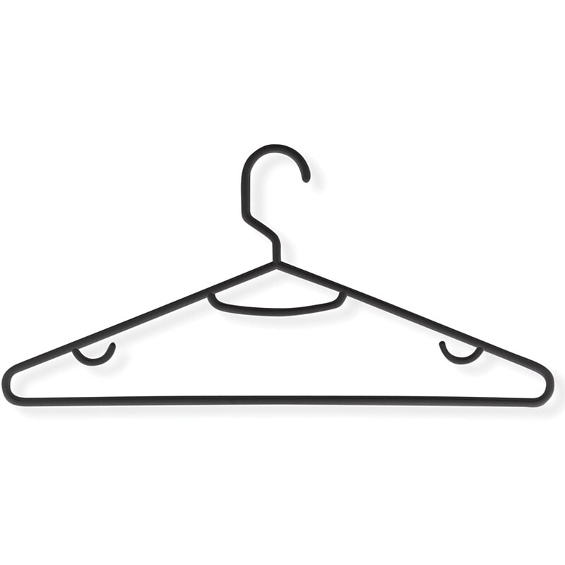 Honey-Can-Do Plastic Clothes Hangers, Black, 60/Pack (HNG-09049) image 1