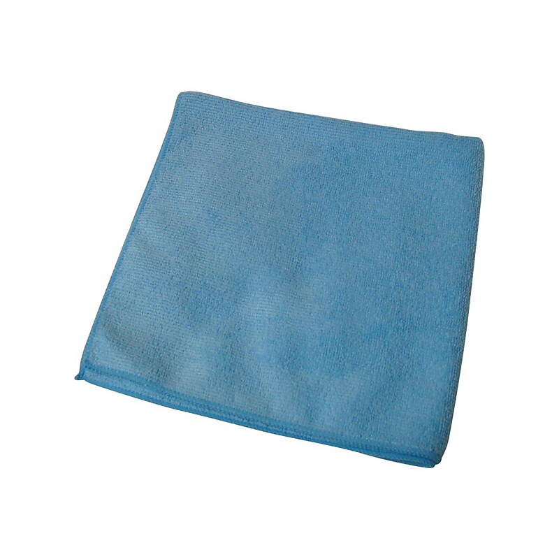 Impact Premium Weight Microfiber Cleaning Cloths, 16" x 16", Blue, 0.09 lbs., 12 Cloths/Pack (LFK500) image 1