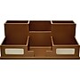 Victor Technology 6 Compartment Wood Compartment Storage with Smart Phone Holder, Mocha Brown (B9525)~#|#~sp44850535_sc7