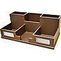 Victor Technology 6 Compartment Wood Compartment Storage with Smart Phone Holder, Mocha Brown (B9525)~#|#~sp44850536_sc7