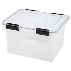 IRIS WeatherPro Plastic File Box, Letter/Legal Size, Clear (110600