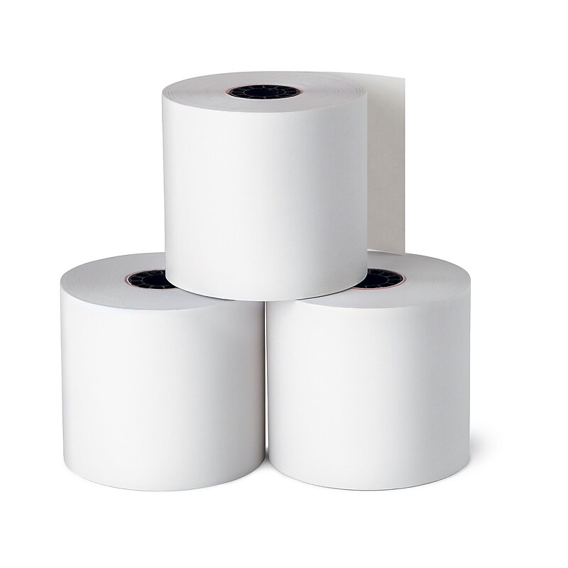 Staples Thermal Paper Rolls, 2 1/4" x 165', 3/Pack (21267/18220) image 1