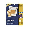 Avery Matte Postcards, 5.5" x 4.25", White, 120/Box (3380)