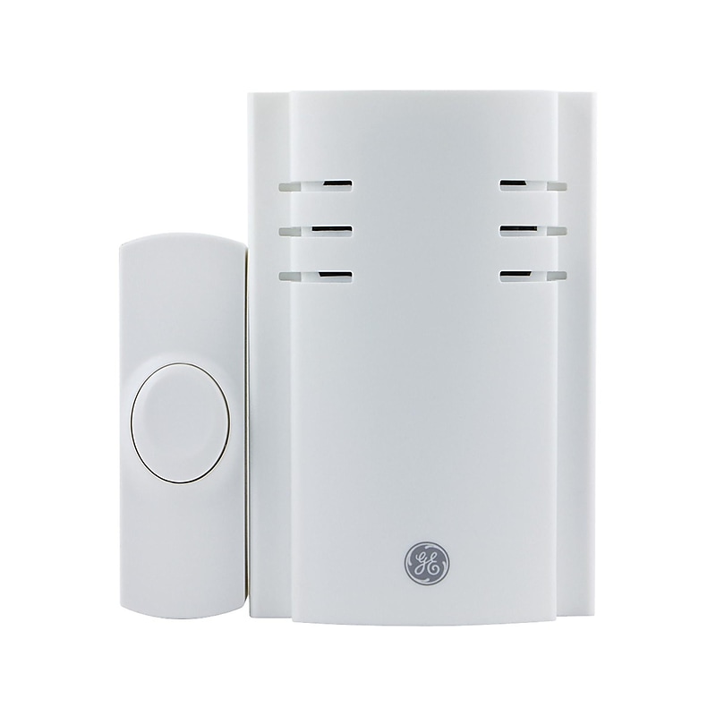 GE Plug-in Wireless Smart Single Doorbell & Chime, White (19299) image 1