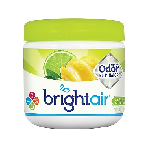 Bright Air Super Odor Eliminator Solid Air Freshener, Zesty Lemon