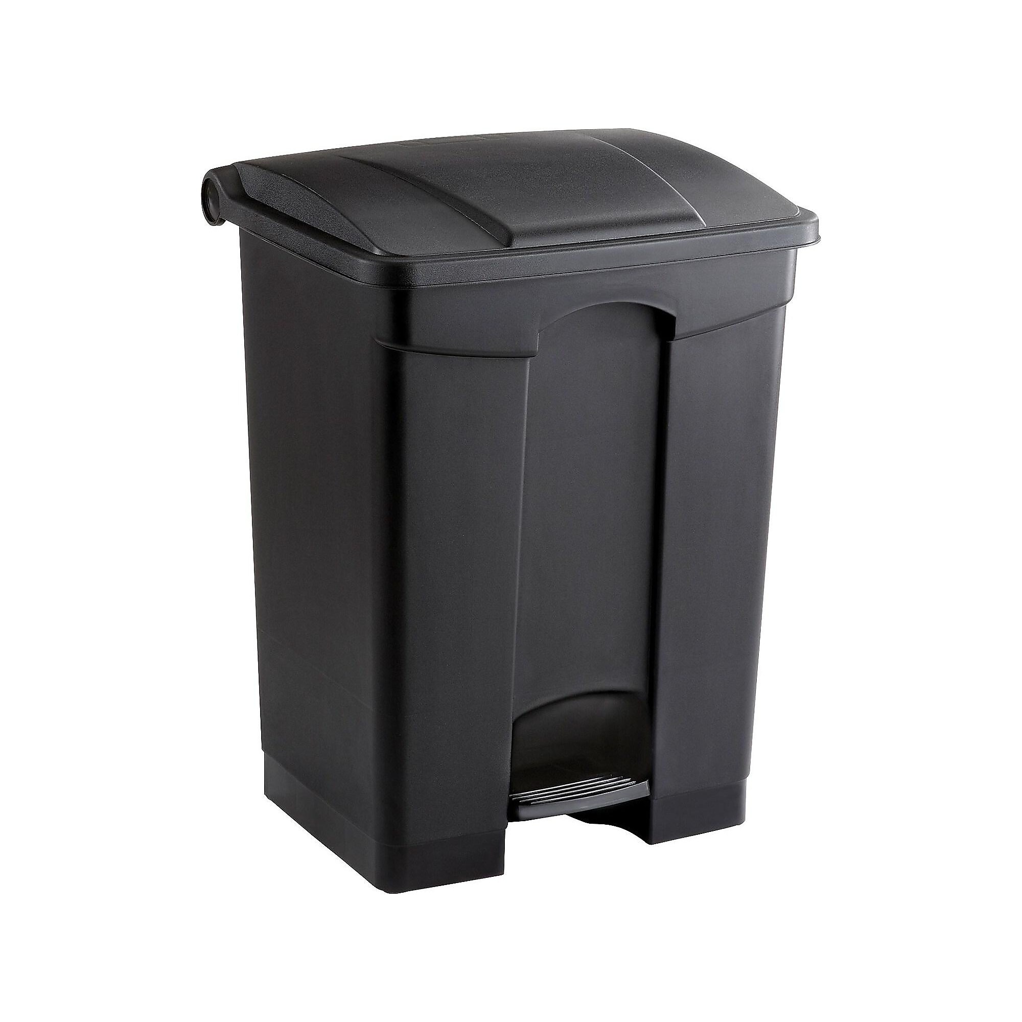 Safco Indoor Step Trash Can, Black Plastic, 17 Gal. (9922BL) Sansujyuku sansujyuku.com