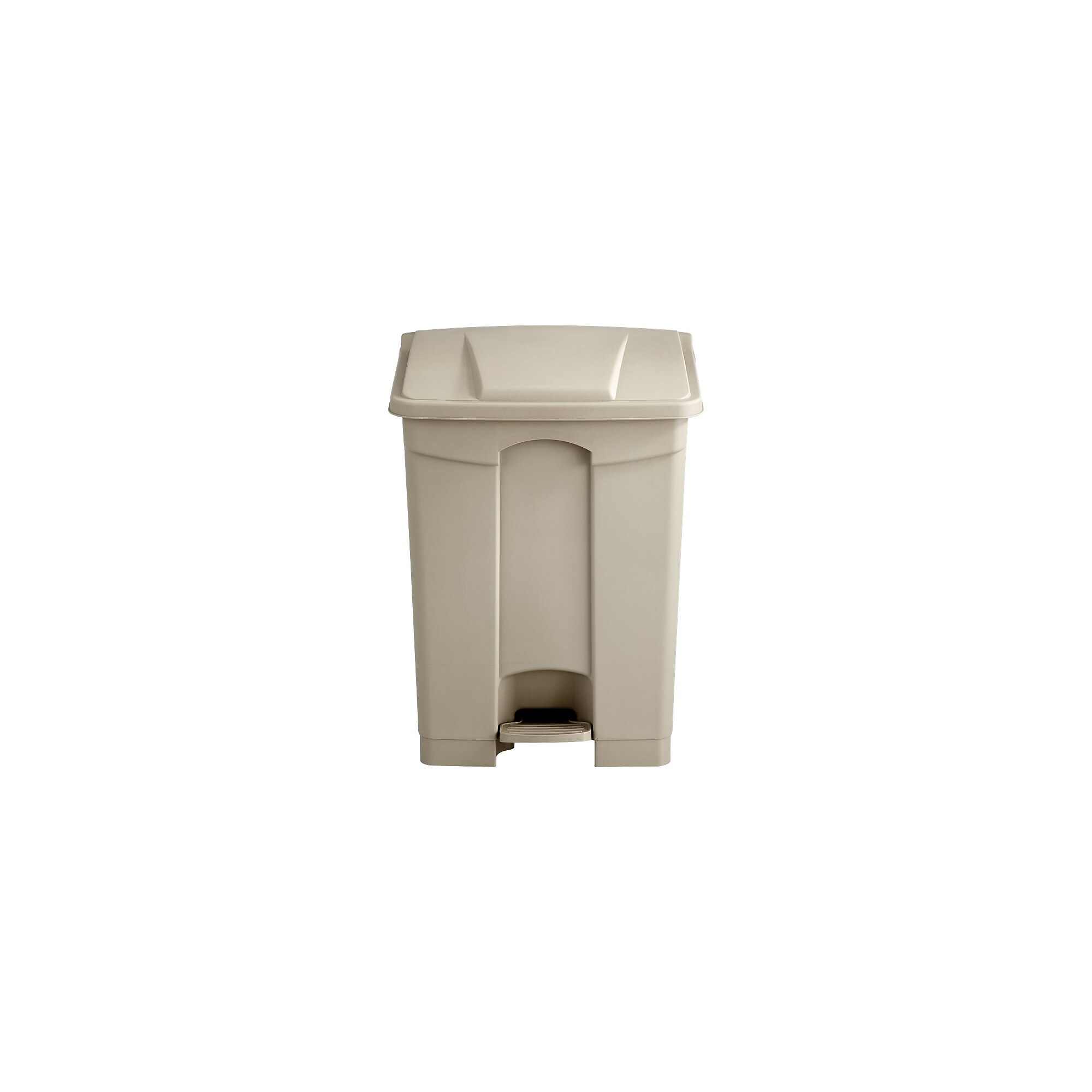 Safco Indoor Step Trash Can, Tan Plastic, 17 Gal. (9922TN) Simolary simolary.com