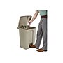 Safco Indoor Step Trash Can, Tan Plastic, 17 Gal. (9922TN)~#|#~sp44850910_sc7