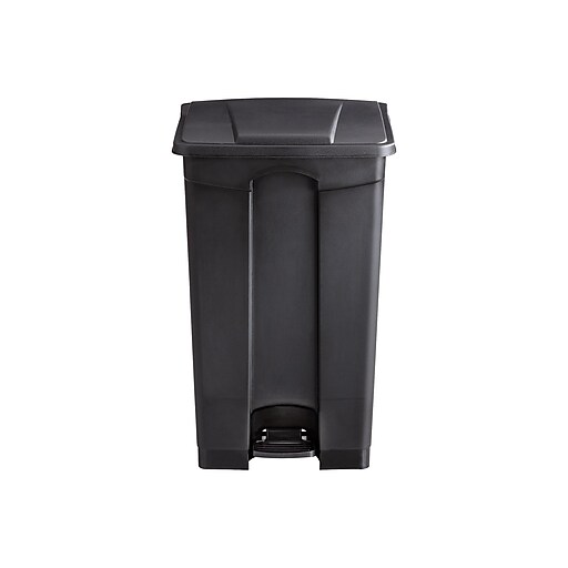 Safco Indoor Step Trash Can, Black Plastic, 23 Gal. (9923BL) | Staples