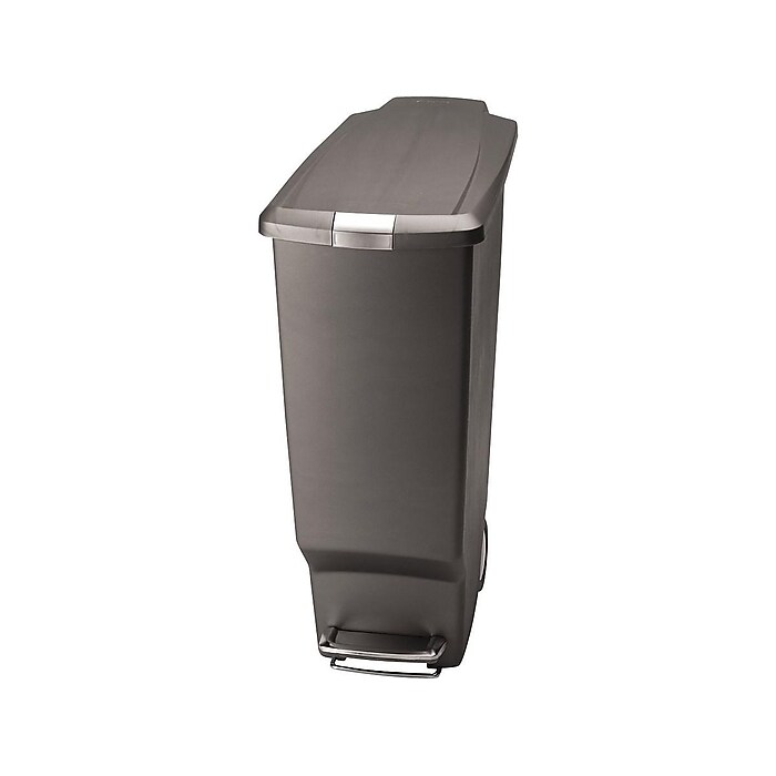 simplehuman Indoor Step Trash Can, Gray Plastic, 10.5 Gal. (CW1363