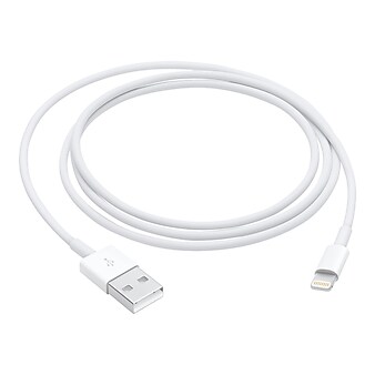 Apple Lightning USB Cable for iPhone/iPad/iPod Touch, 3.3 ft., White (MD818AM/A)