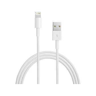 Apple Lightning USB Cable for iPhone/iPad/iPod Touch, 3.3 ft., White (MD818AM/A)