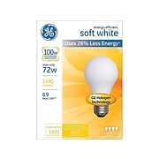GE Energy Efficient Lighting 72 Watts Soft White Halogen Bulbs, 4/Pack (66249)