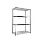 Alera Starter Kit 4-Shelf Metal Unit, 48"W, Black (ALESW504824BL)~#|#~sp44851281_sc7