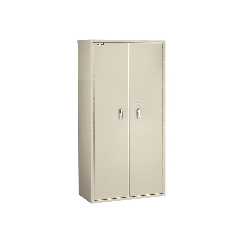 FireKing 72" Steel Storage Cabinet with 4 Shelves, Parchment (CF7236-DPA) image 1