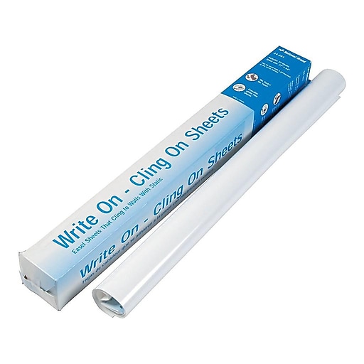 Clingers Cling rite Dry Erase Sheet Economy Roll 20 x 100 White - Office  Depot