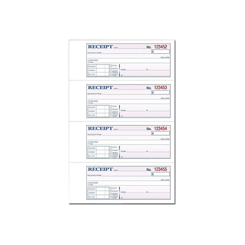 TOPS Receipts, 2.75"L x 7.13"W, 100/Pack (46808) image 1
