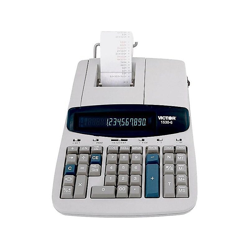 Victor 1530-6 10-Digit Desktop Calculator, Gray image 1
